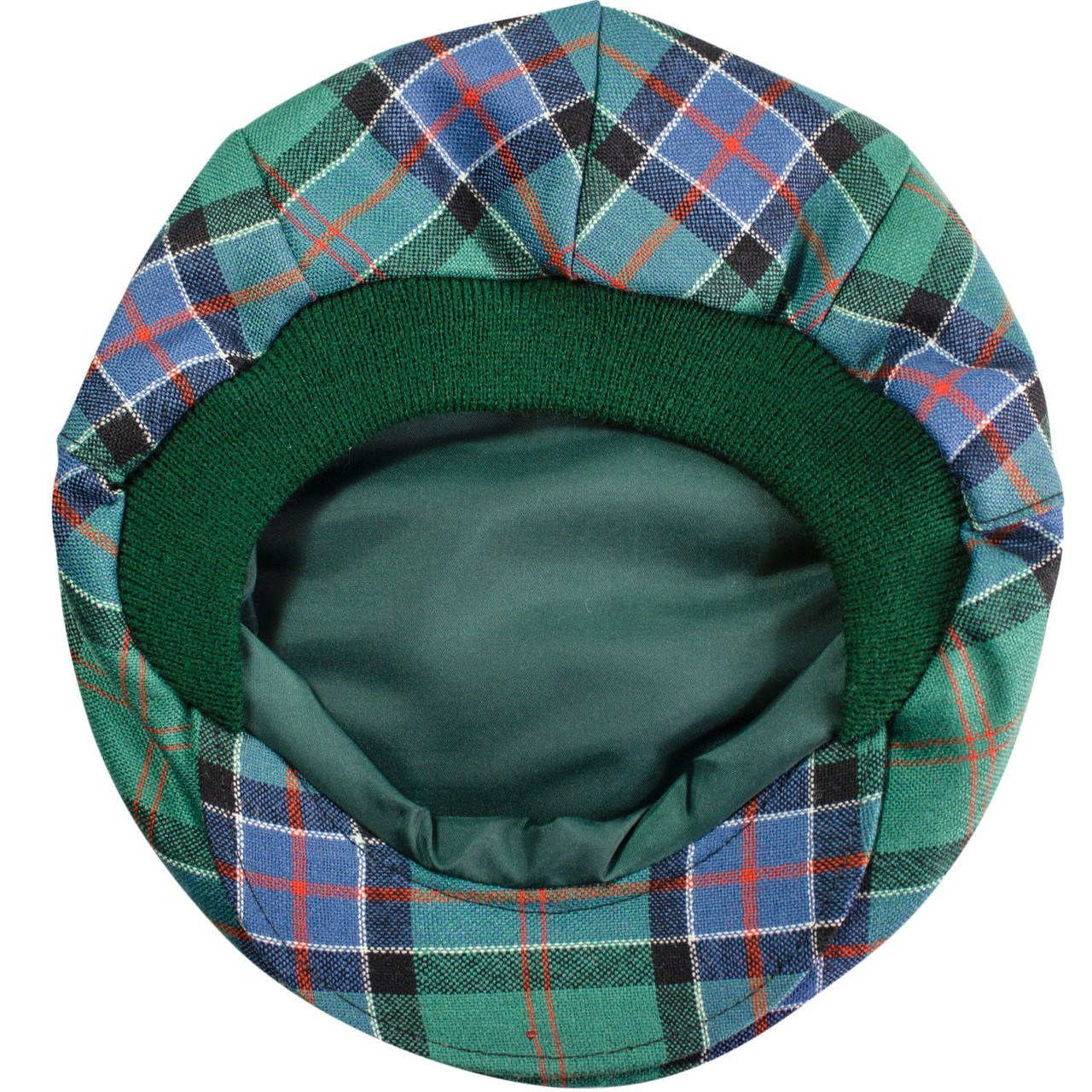 Mens Tartan Flat Cap Sinclair Hunting Ancient Tartan Plaid Design Mens and Womens One size Elasticated Band Comfort Fit Scottish Made