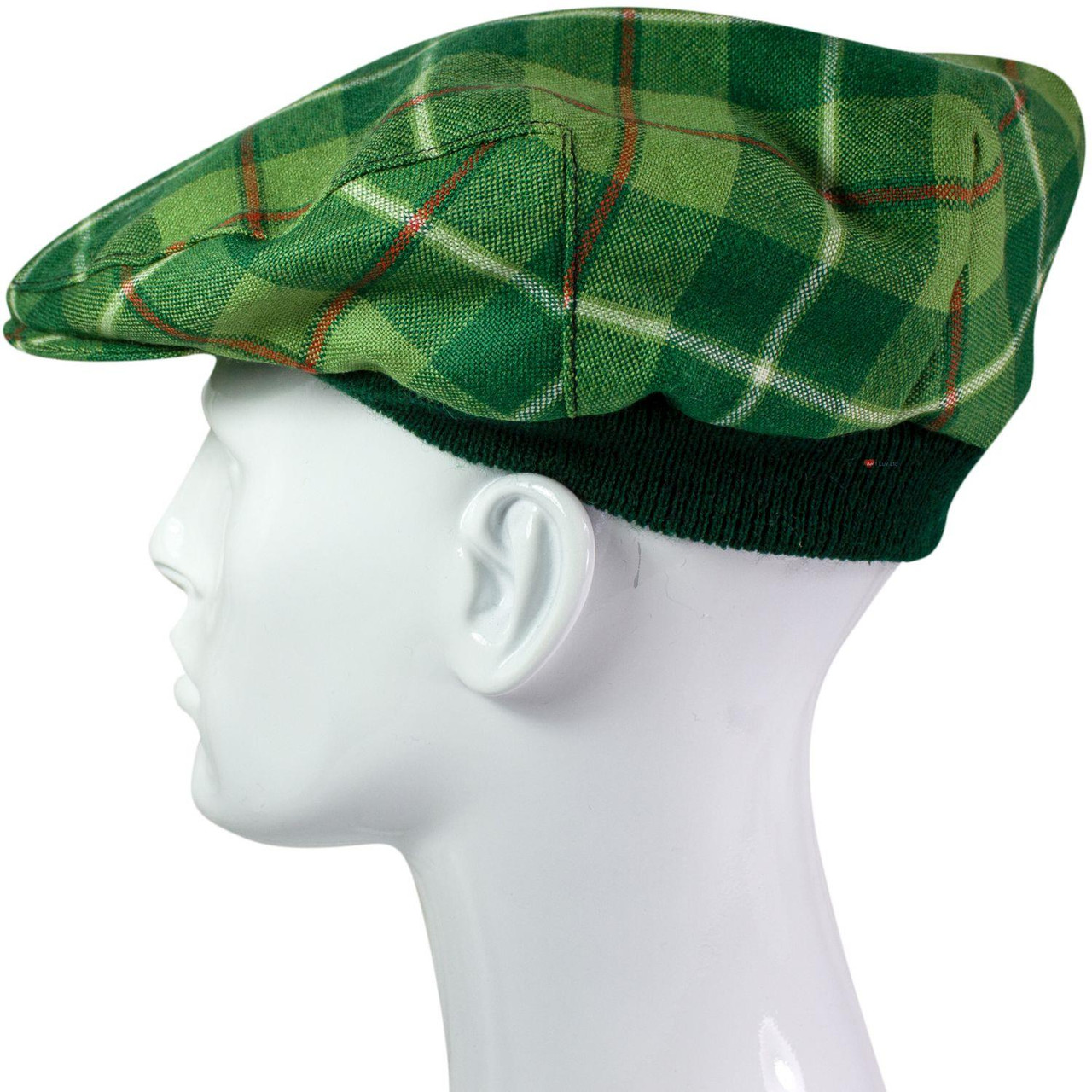 Mens Tartan Flat Cap Galloway Hunting Modern Tartan Plaid Design Mens and Womens One size Elasticated Band Comfort Fit Scottish Made
