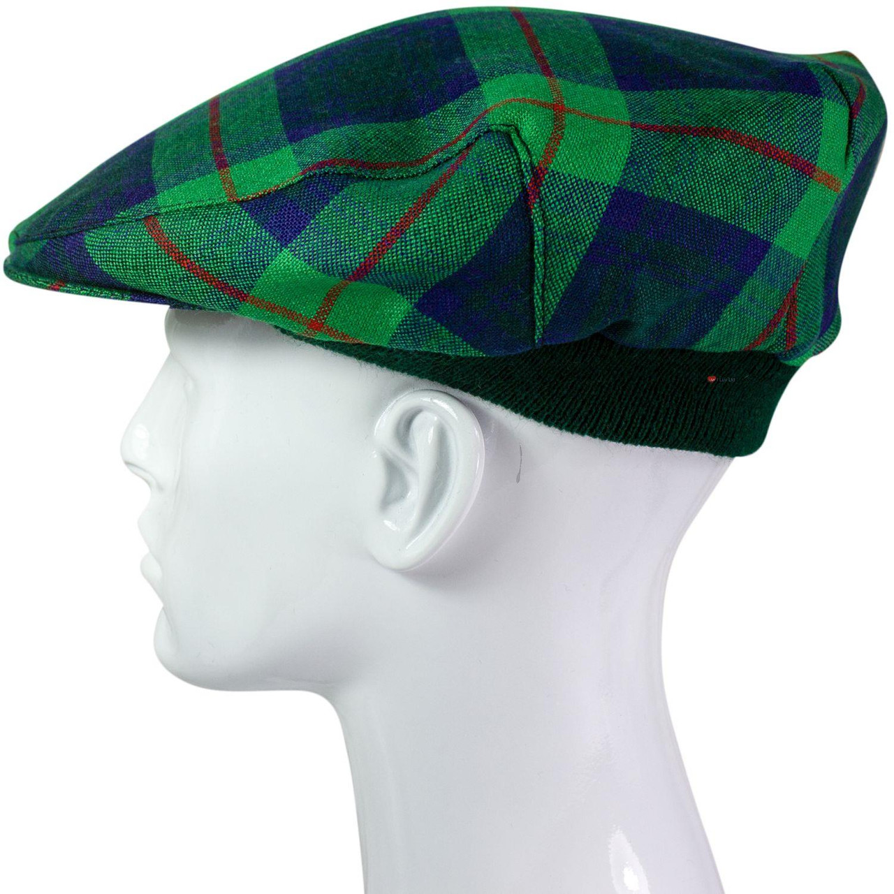 Mens Tartan Flat Cap Cranston Modern Tartan Plaid Design Mens and Womens One size Elasticated Band Comfort Fit Scottish Made