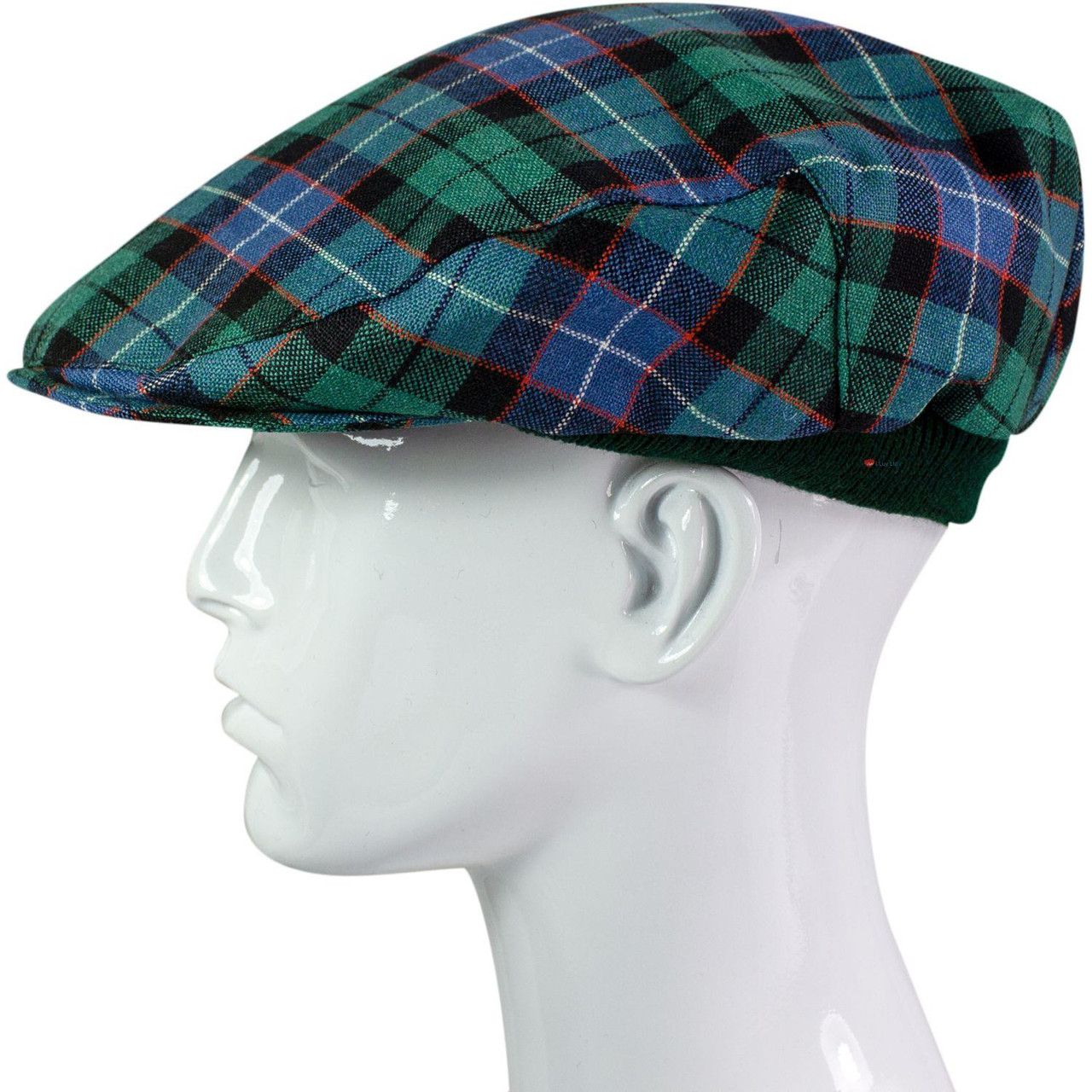 Mens Tartan Flat Cap Mitchell Ancient Tartan Plaid Design Mens and Womens One size Elasticated Band Comfort Fit Scottish Made