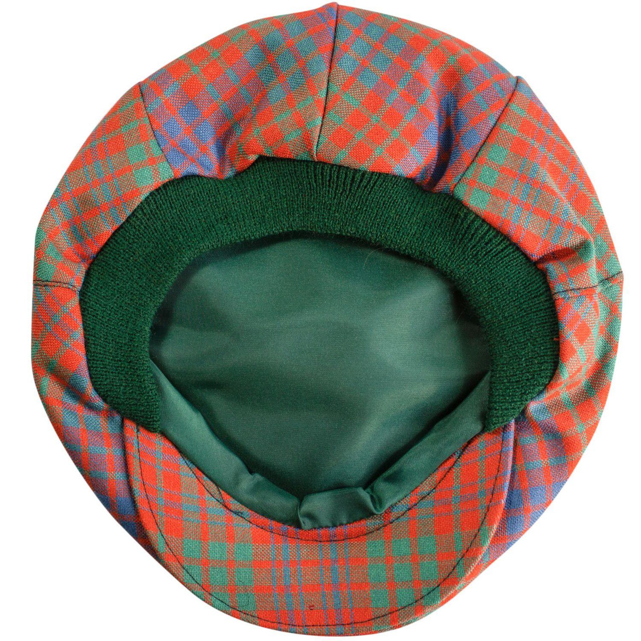 Mens Tartan Flat Cap Ross Ancient Tartan Plaid Design Mens and Womens One size Elasticated Band Comfort Fit Scottish Made