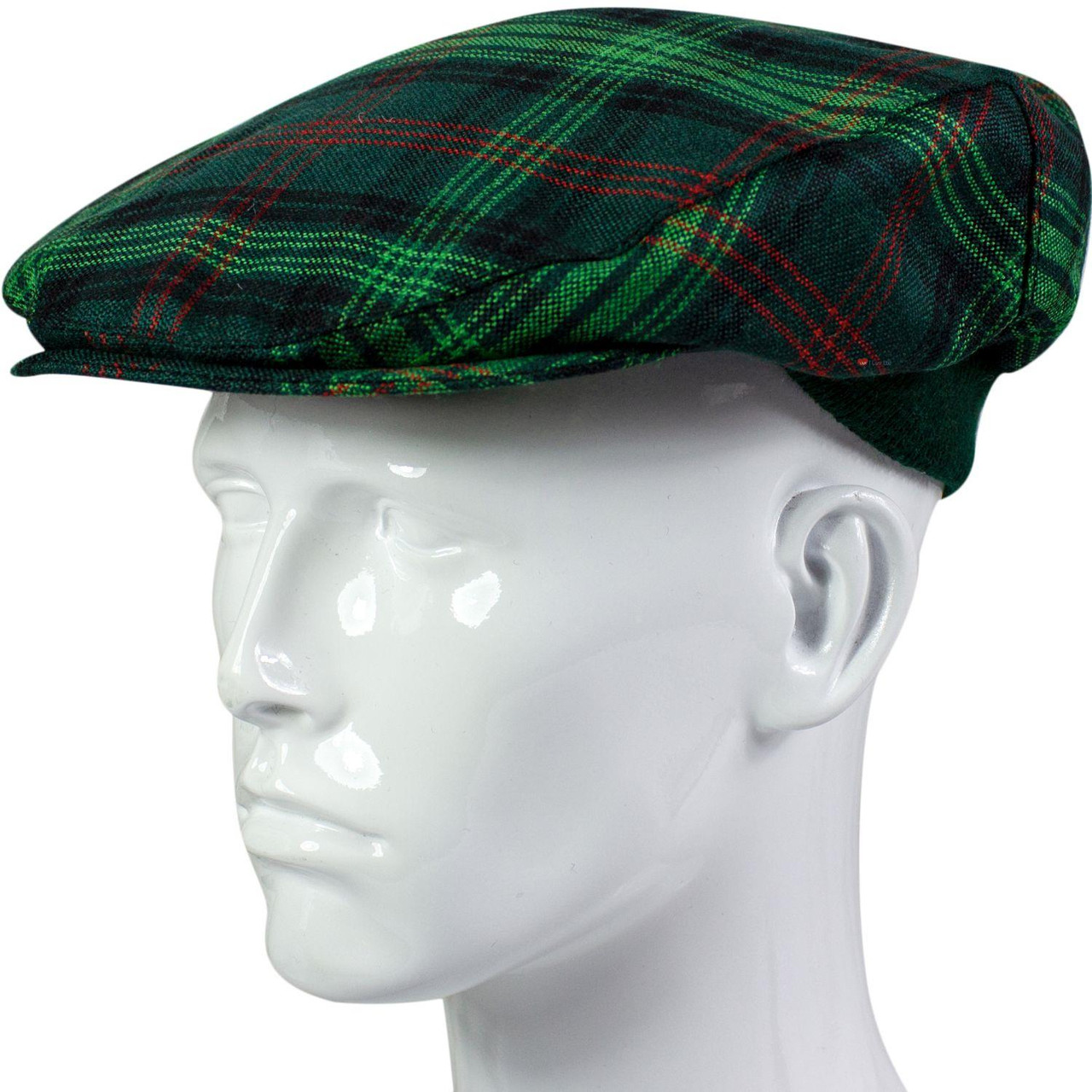 Mens Tartan Flat Cap Ross Hunting Modern Tartan Plaid Design Mens and Womens One size Elasticated Band Comfort Fit Scottish Made