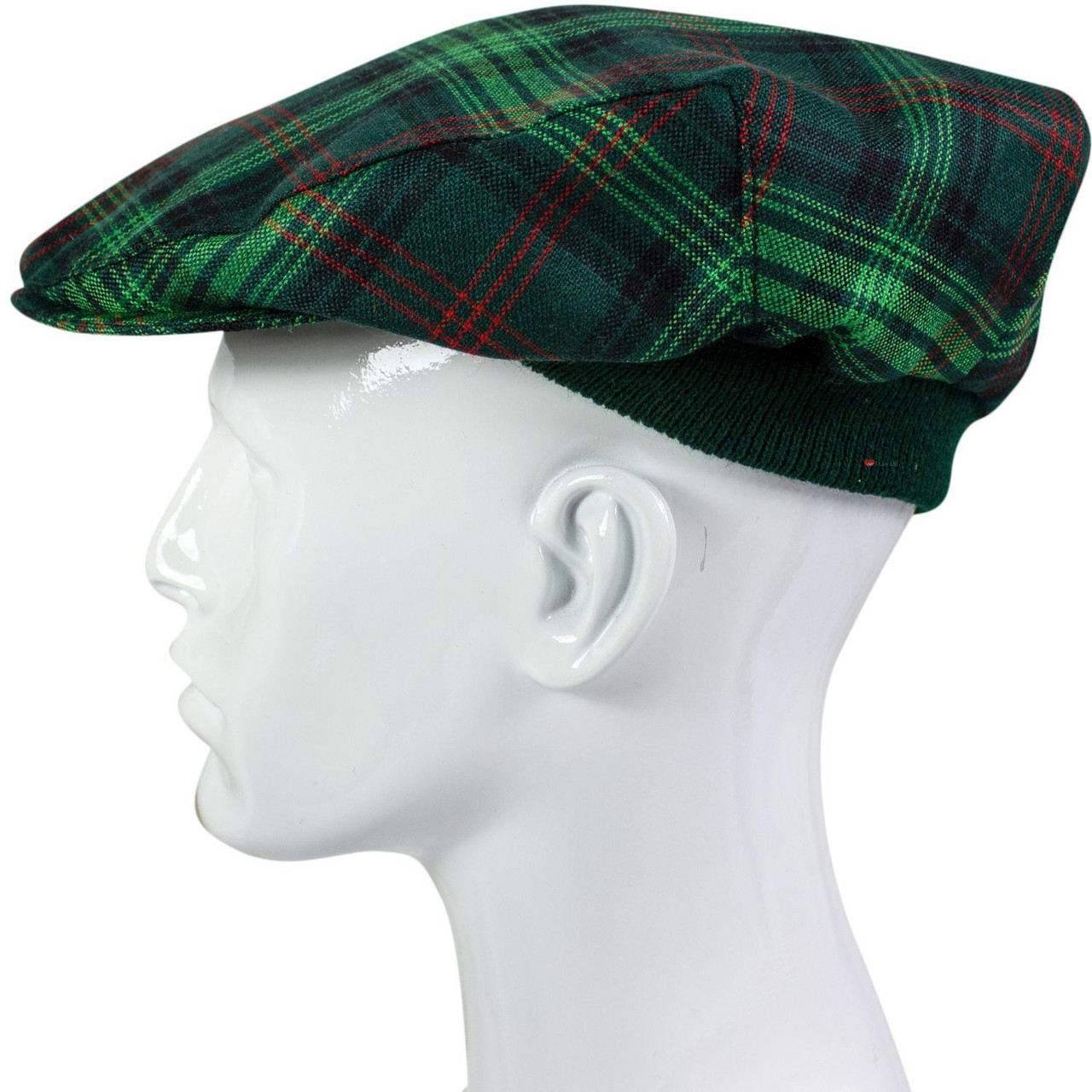 Mens Tartan Flat Cap Ross Hunting Modern Tartan Plaid Design Mens and Womens One size Elasticated Band Comfort Fit Scottish Made