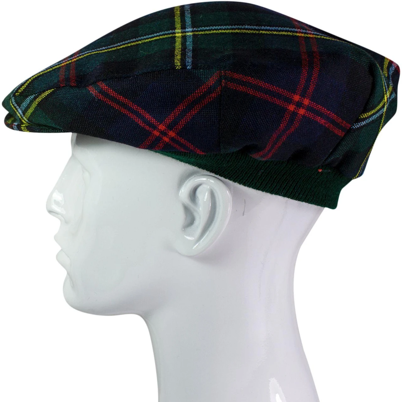 Mens Tartan Flat Cap Malcolm Modern Tartan Plaid Design Mens and Womens One size Elasticated Band Comfort Fit Scottish Made