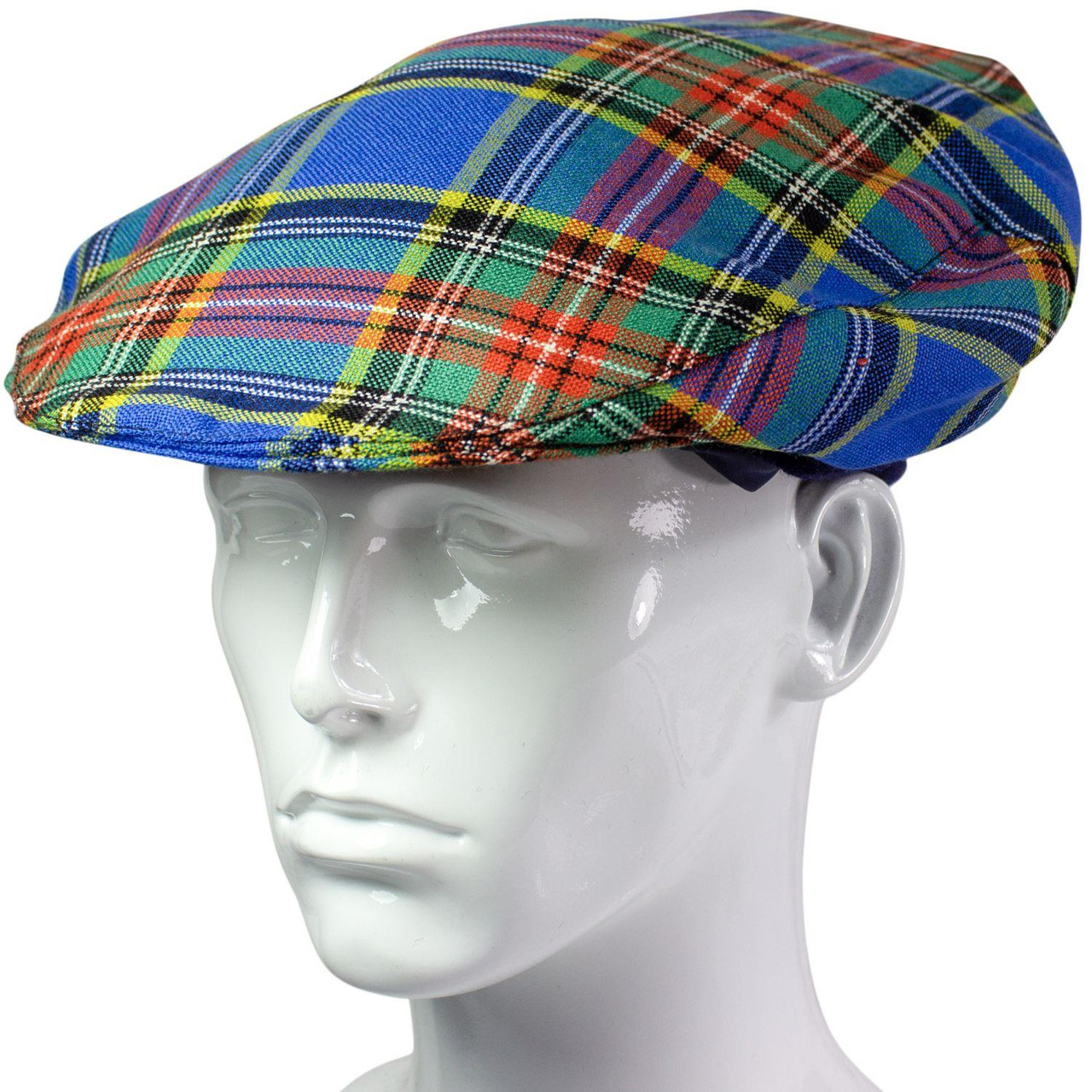Mens Tartan Flat Cap MacBeth Ancient Tartan Plaid Design Mens and Womens One size Elasticated Band Comfort Fit Scottish Made
