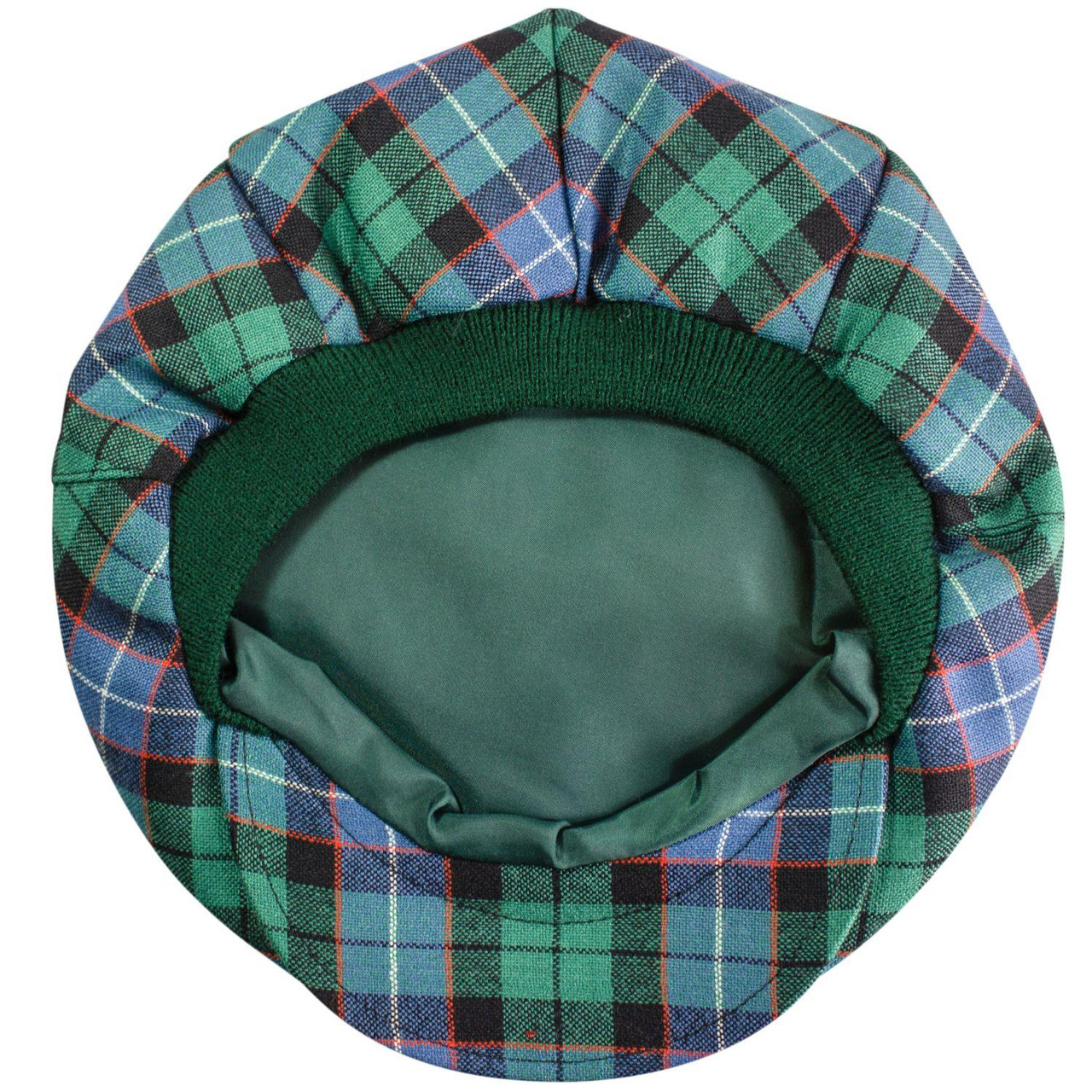 Mens Tartan Flat Cap Hunter Ancient Tartan Plaid Design Mens and Womens One size Elasticated Band Comfort Fit Scottish Made