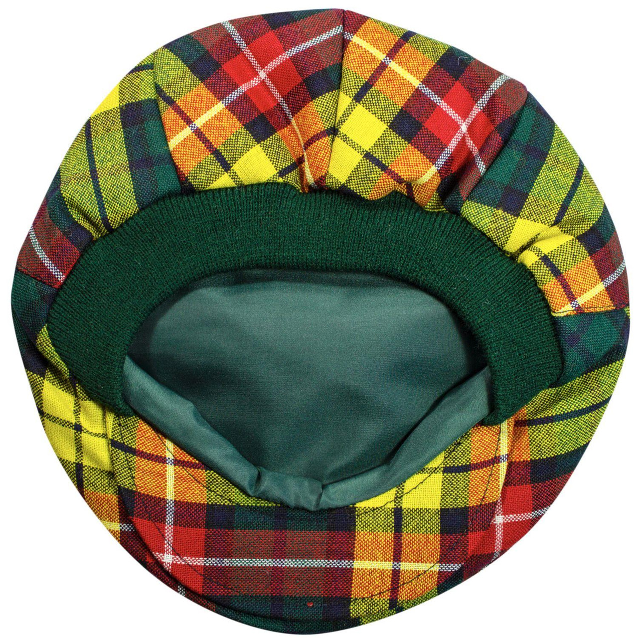 Mens Tartan Flat Cap Buchanan Modern Tartan Plaid Design Mens and Womens One size Elasticated Band Comfort Fit Scottish Made