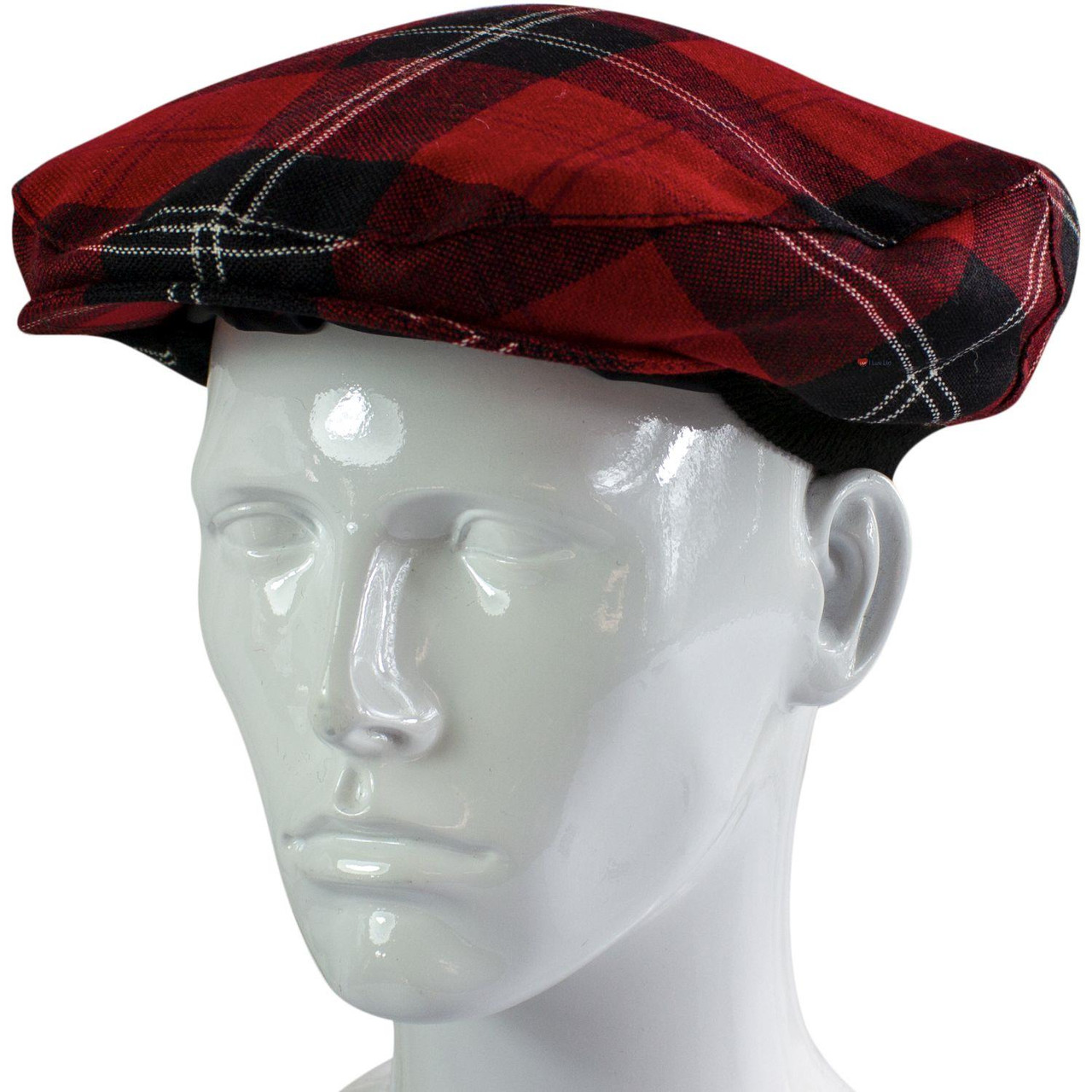 Mens Tartan Flat Cap Ramsay Modern Tartan Plaid Design Mens and Womens One size Elasticated Band Comfort Fit Scottish Made