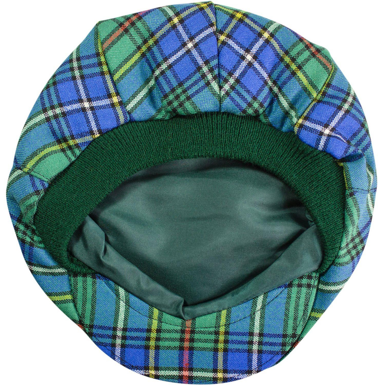 Mens Tartan Flat Cap Cockburn Ancient Tartan Plaid Design Mens and Womens One size Elasticated Band Comfort Fit Scottish Made