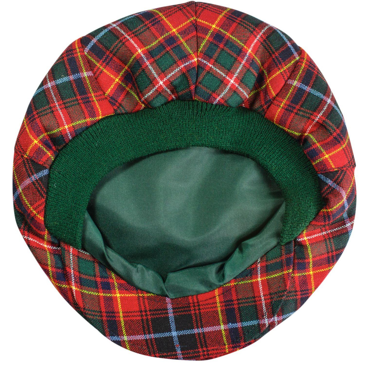 Mens Tartan Flat Cap Innes Modern Tartan Plaid Design Mens and Womens One size Elasticated Band Comfort Fit Scottish Made