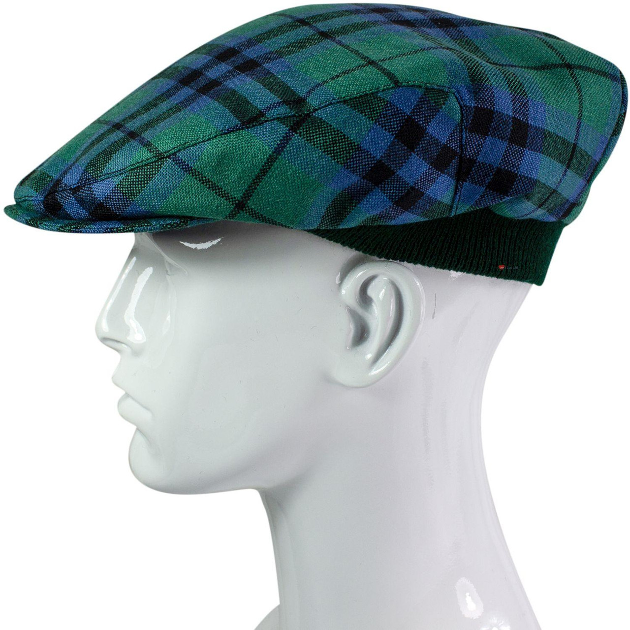 Mens Tartan Flat Cap Keith Ancient Tartan Plaid Design Mens and Womens One size Elasticated Band Comfort Fit Scottish Made