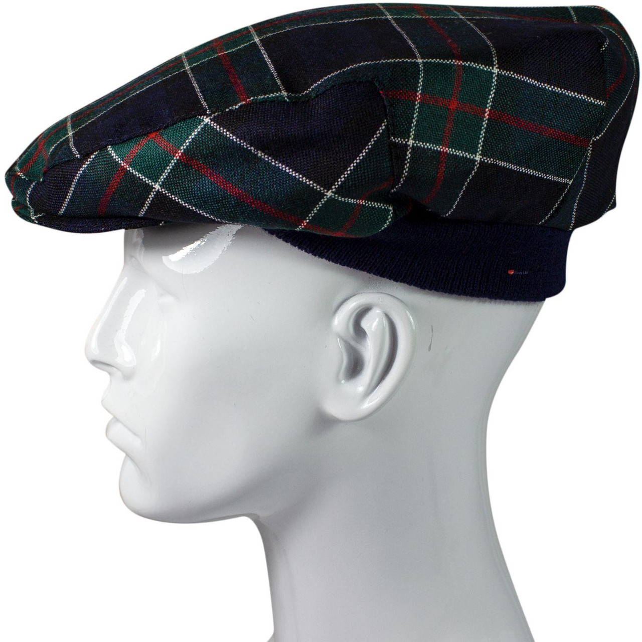 Mens Tartan Flat Cap Colquhoun Modern Tartan Plaid Design Mens and Womens One size Elasticated Band Comfort Fit Scottish Made