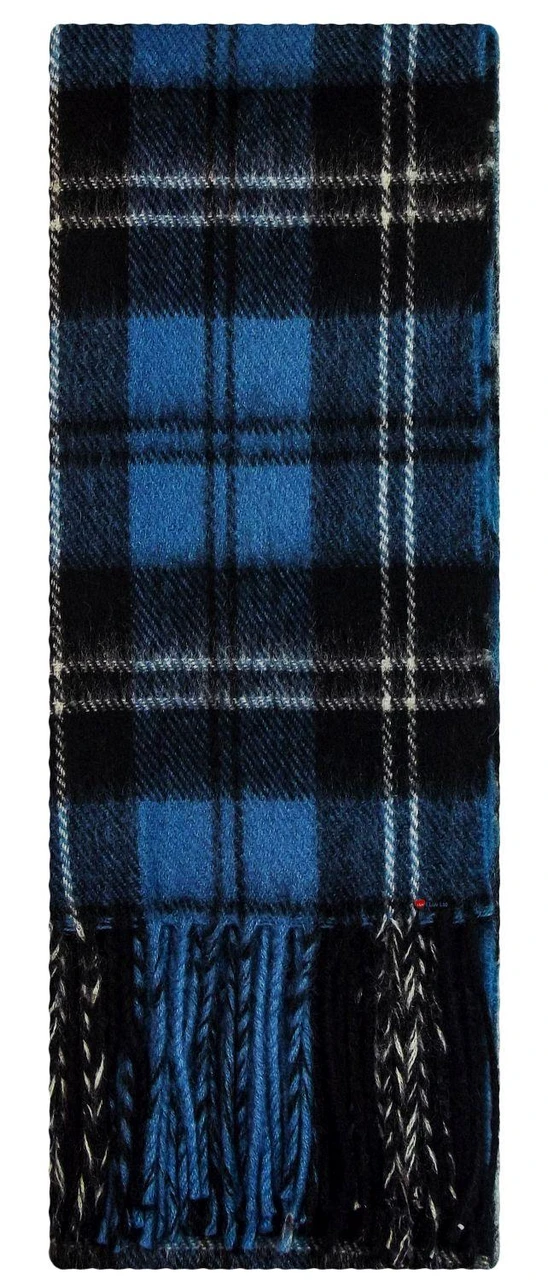 Lambswool Scarf & Flat Cap Matching Gift Set Ramsay Blue Ancient Tartan Plaid One Size