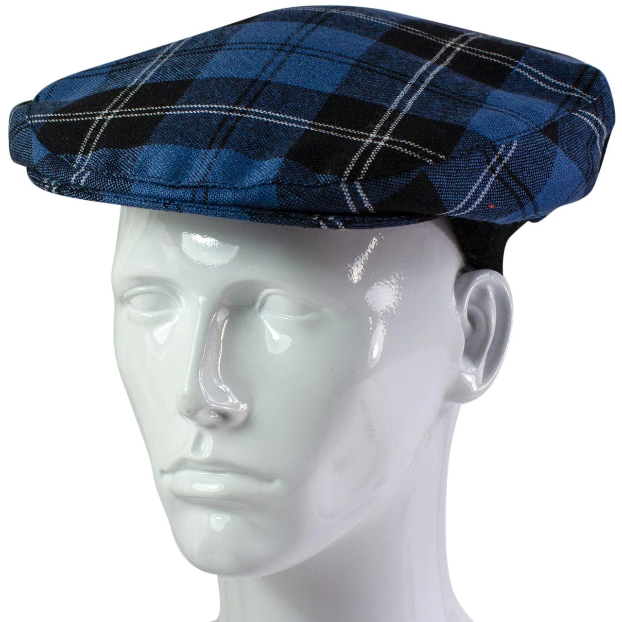 Lambswool Scarf & Flat Cap Matching Gift Set Ramsay Blue Ancient Tartan Plaid One Size