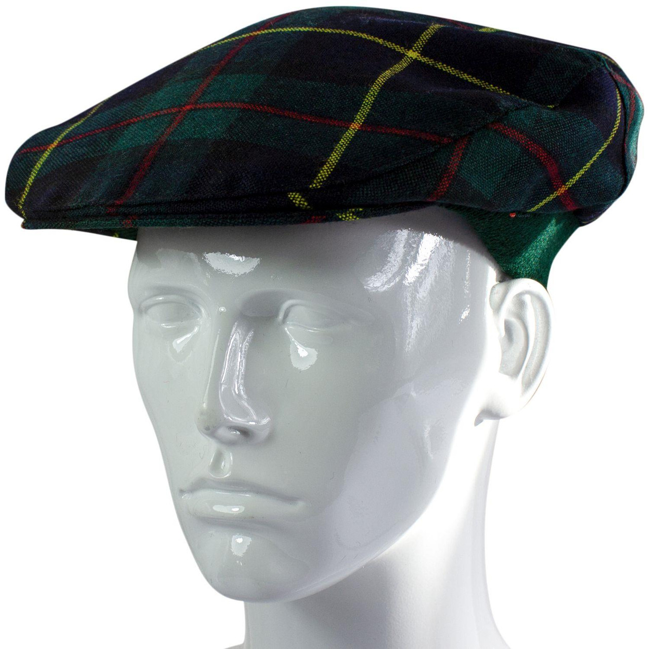 Lambswool Scarf & Flat Cap Matching Gift Set MacLeod Of Harris Modern Tartan Plaid One Size