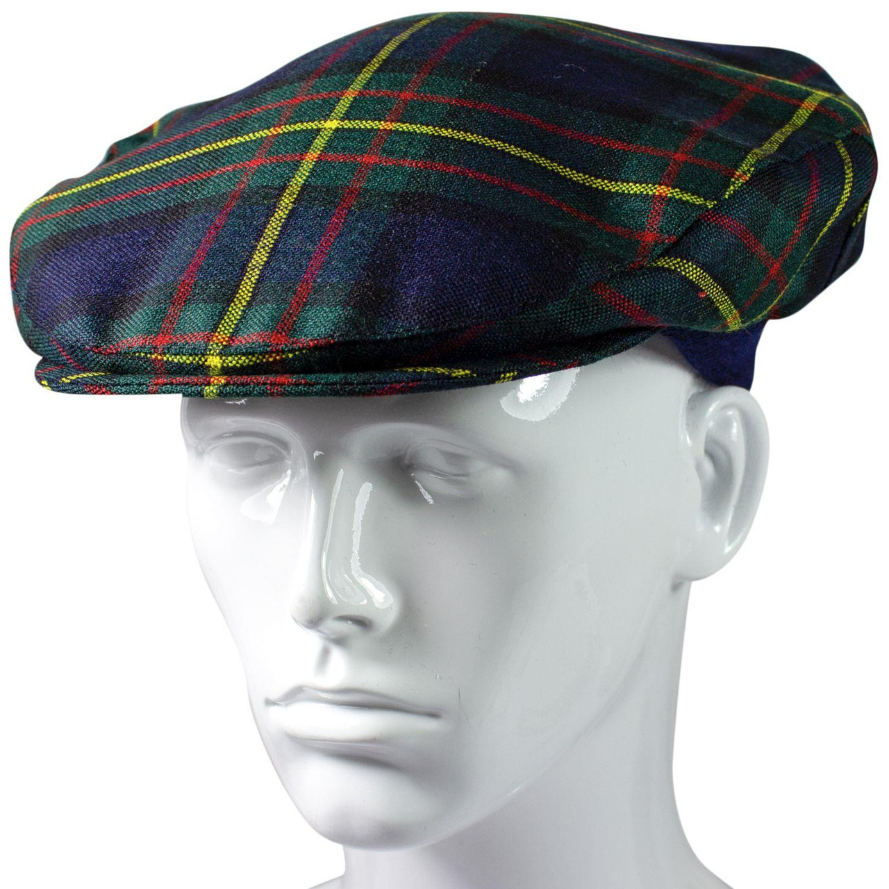 Lambswool Scarf & Flat Cap Matching Gift Set MacLaren Modern Tartan Plaid One Size