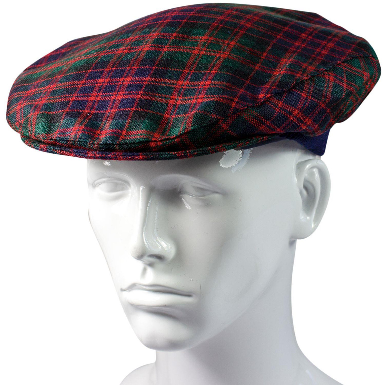 Lambswool Scarf & Flat Cap Matching Gift Set MacDonald Modern Tartan Plaid One Size