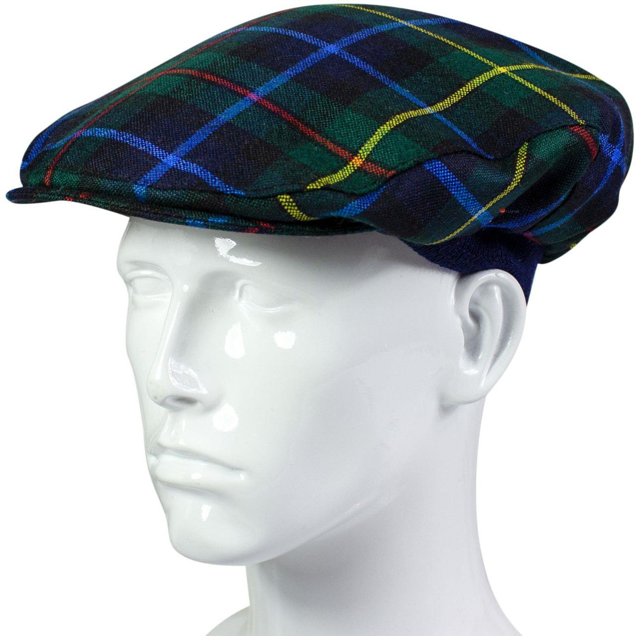 Lambswool Scarf & Flat Cap Matching Gift Set Smith Modern Tartan Plaid One Size