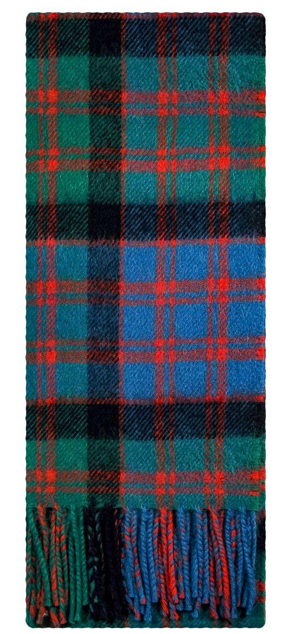 Lambswool Scarf & Flat Cap Matching Gift Set MacDonald Ancient Tartan Plaid One Size