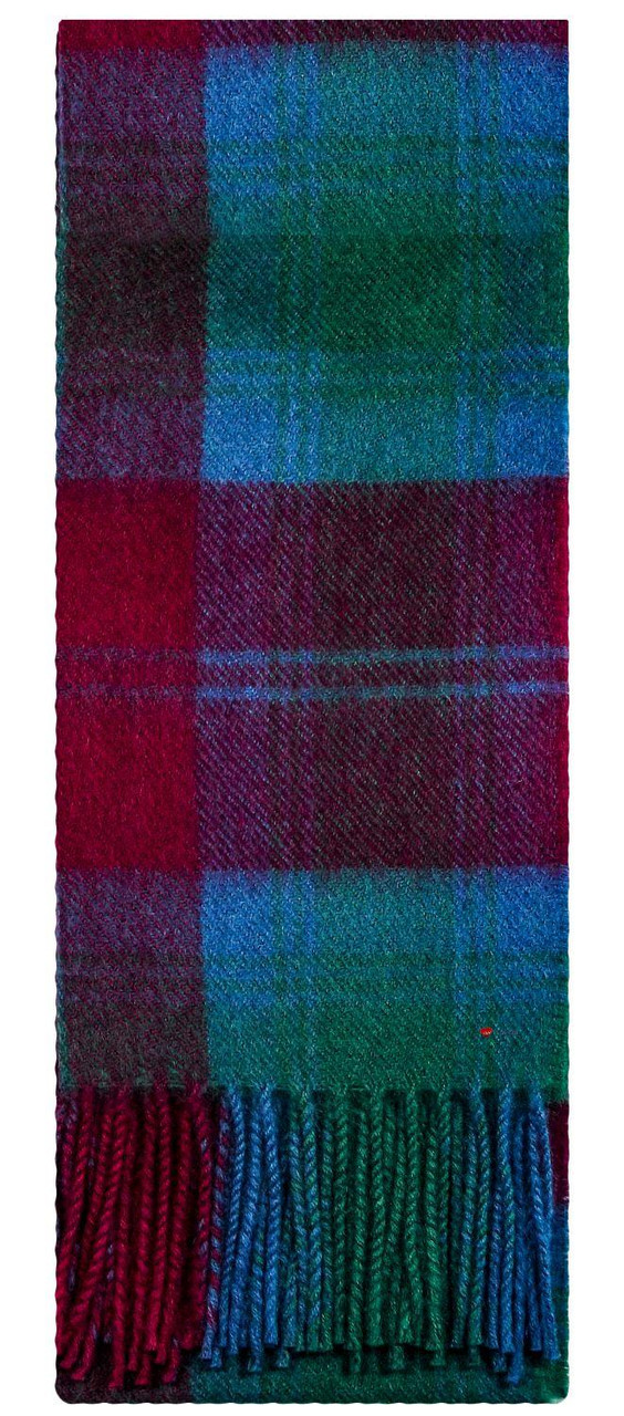 Lambswool Scarf & Flat Cap Matching Gift Set Lindsay Ancient Tartan Plaid One Size