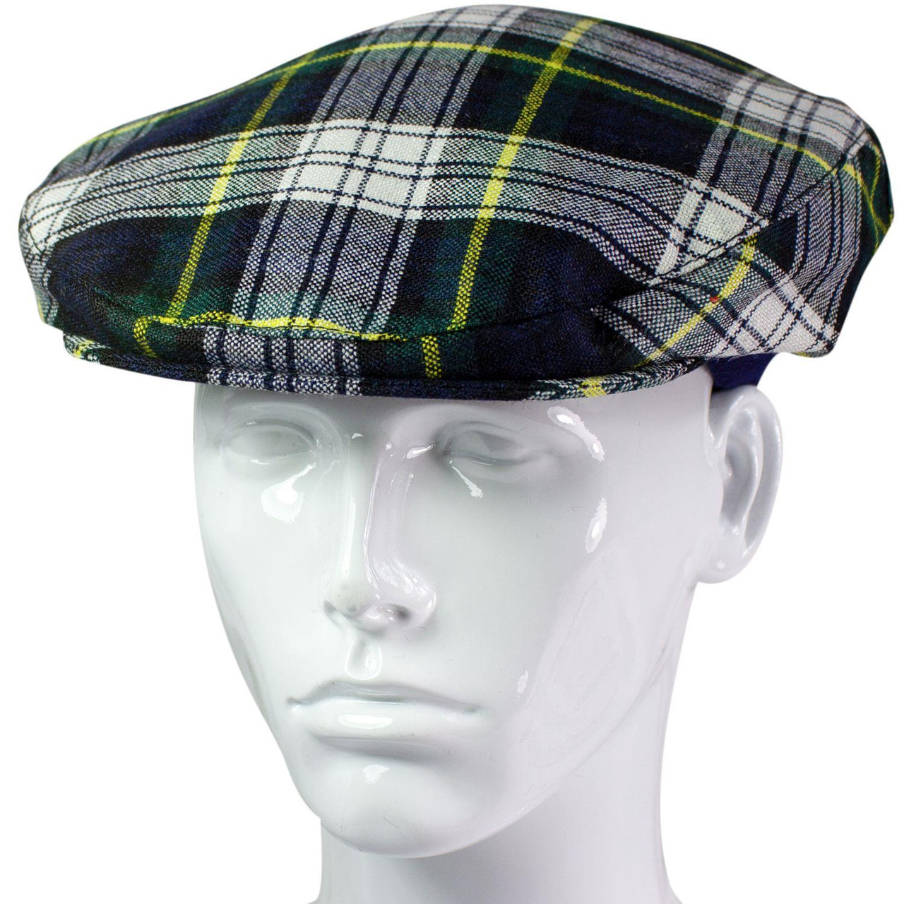 Lambswool Scarf & Flat Cap Matching Gift Set Gordon Dress Modern Tartan Plaid One Size