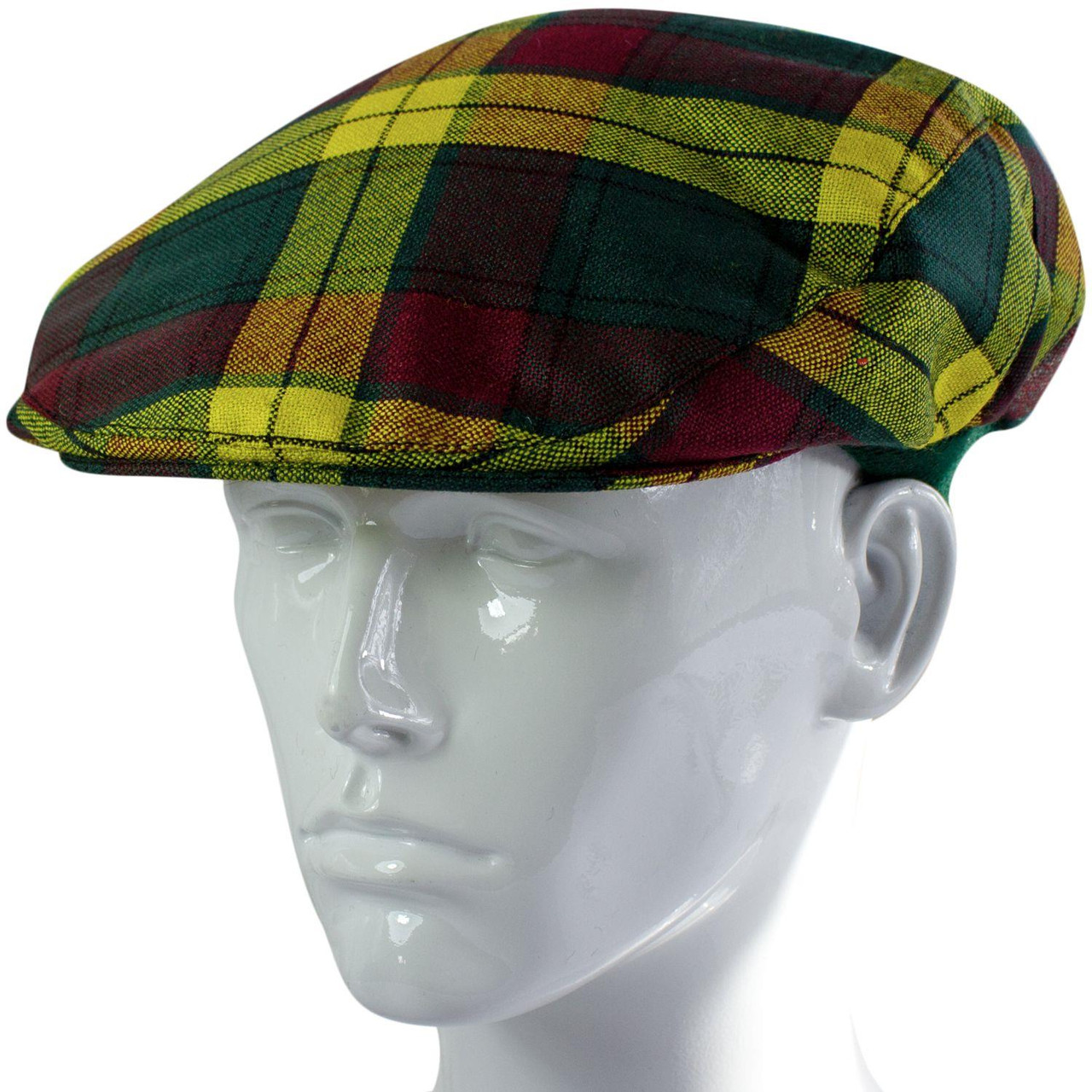 Lambswool Scarf & Flat Cap Matching Gift Set MacMillan Old Modern Tartan Plaid One Size