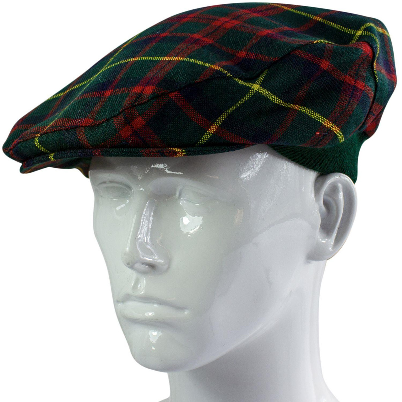 Lambswool Scarf & Flat Cap Matching Gift Set MacIntosh Hunting Modern Tartan Plaid One Size