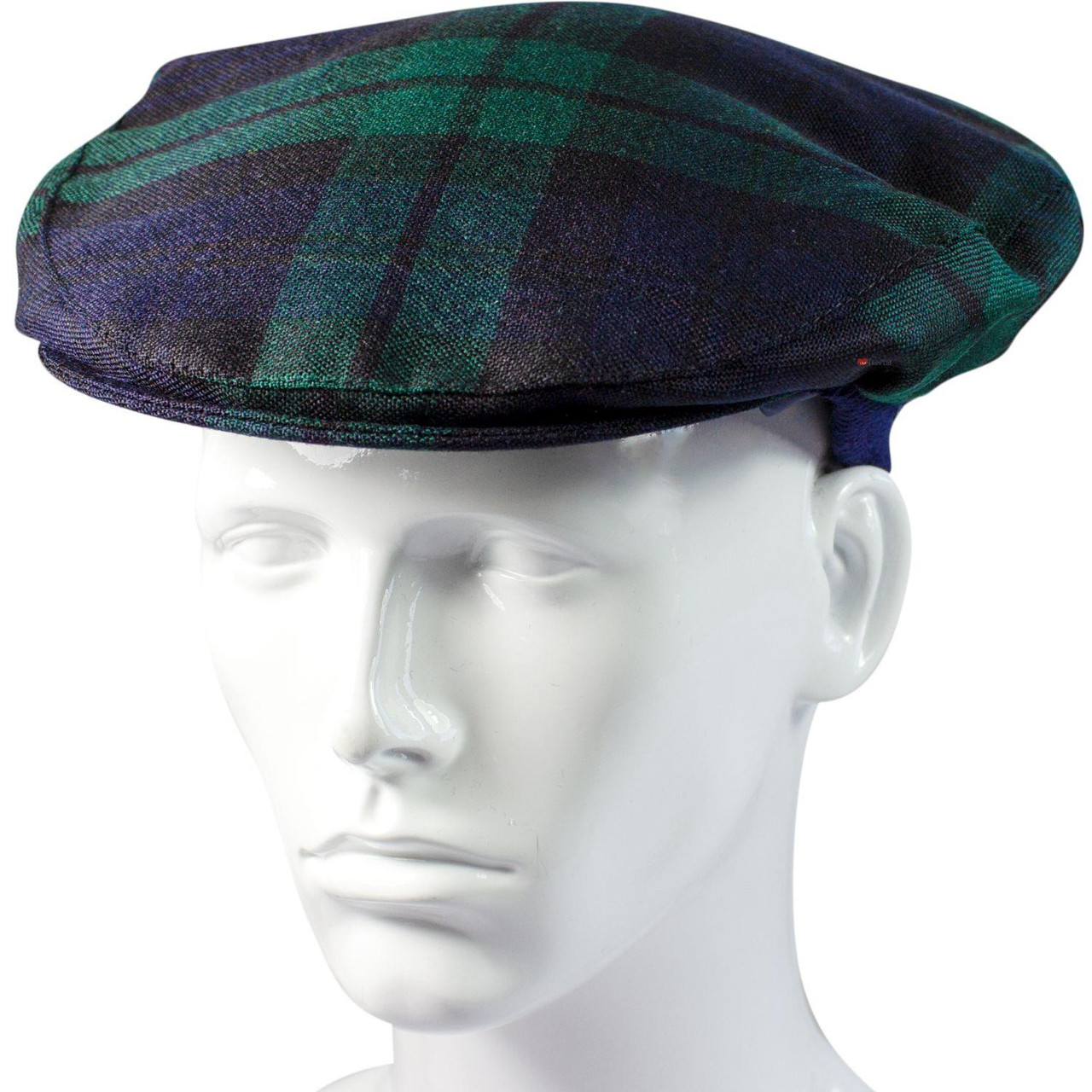 Lambswool Scarf & Flat Cap Matching Gift Set Black Watch Modern Tartan Plaid One Size