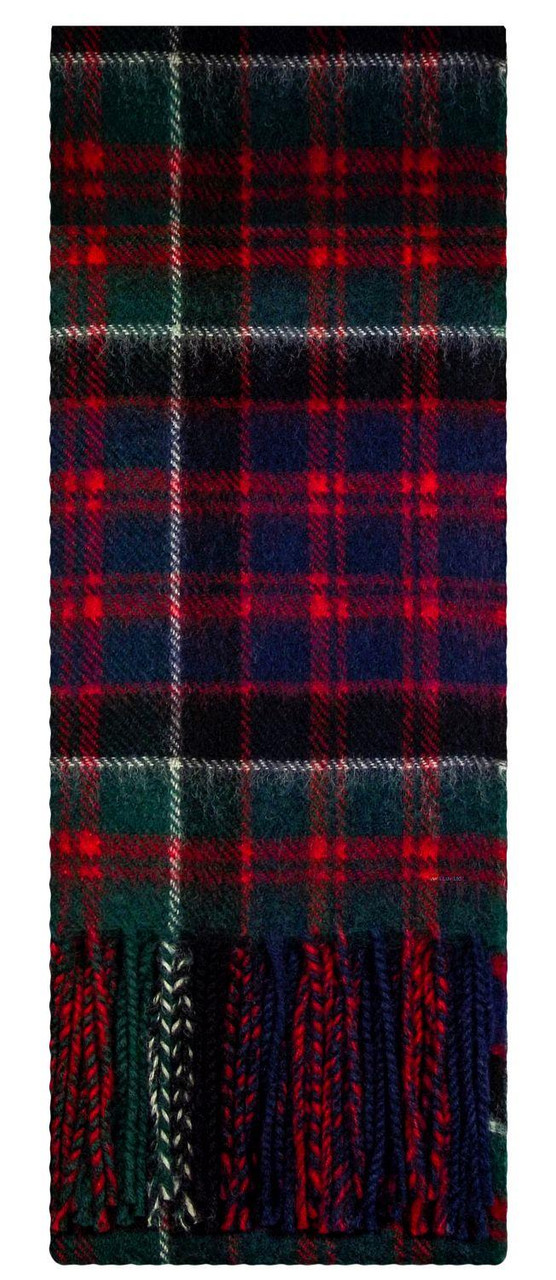 Lambswool Scarf & Flat Cap Matching Gift Set MacDonald of Clanranald Modern Tartan Plaid One Size