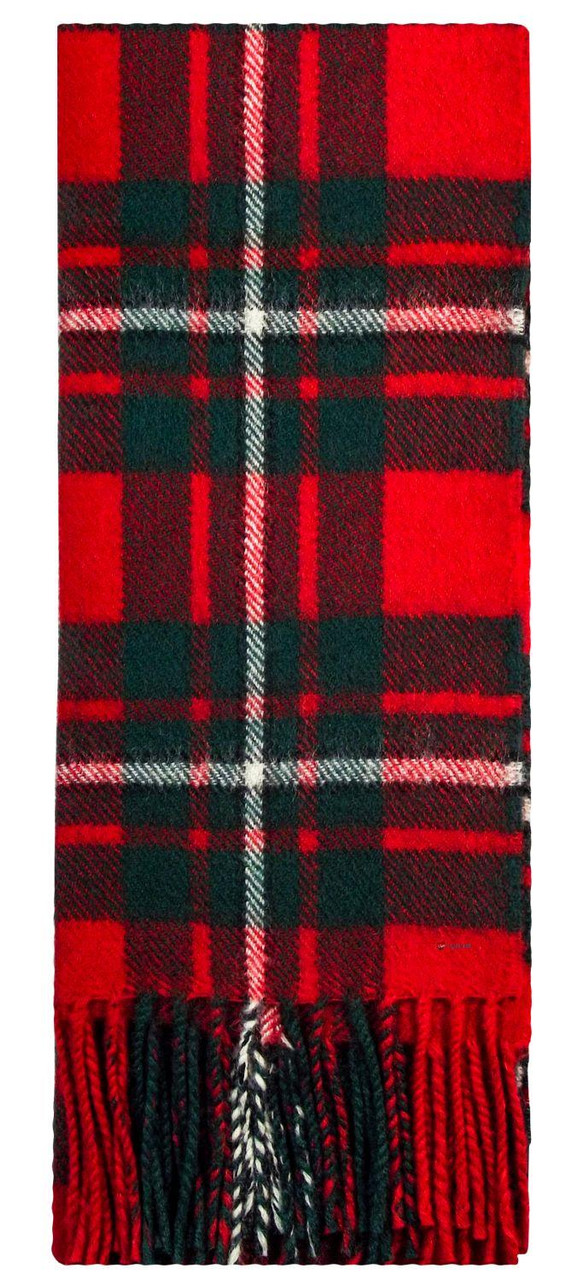 Lambswool Scarf & Flat Cap Matching Gift Set MacGregor Modern Tartan Plaid One Size