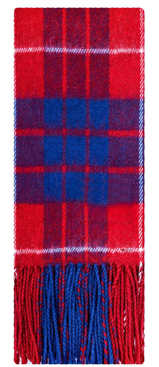 Lambswool Scarf & Flat Cap Matching Gift Set Hamilton Red Modern Tartan Plaid One Size