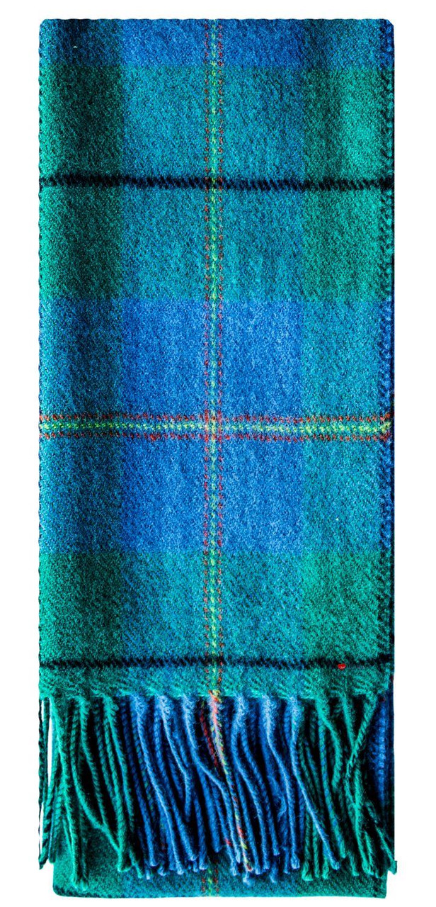 Lambswool Scarf & Flat Cap Matching Gift Set Carmichael Ancient Tartan Plaid One Size