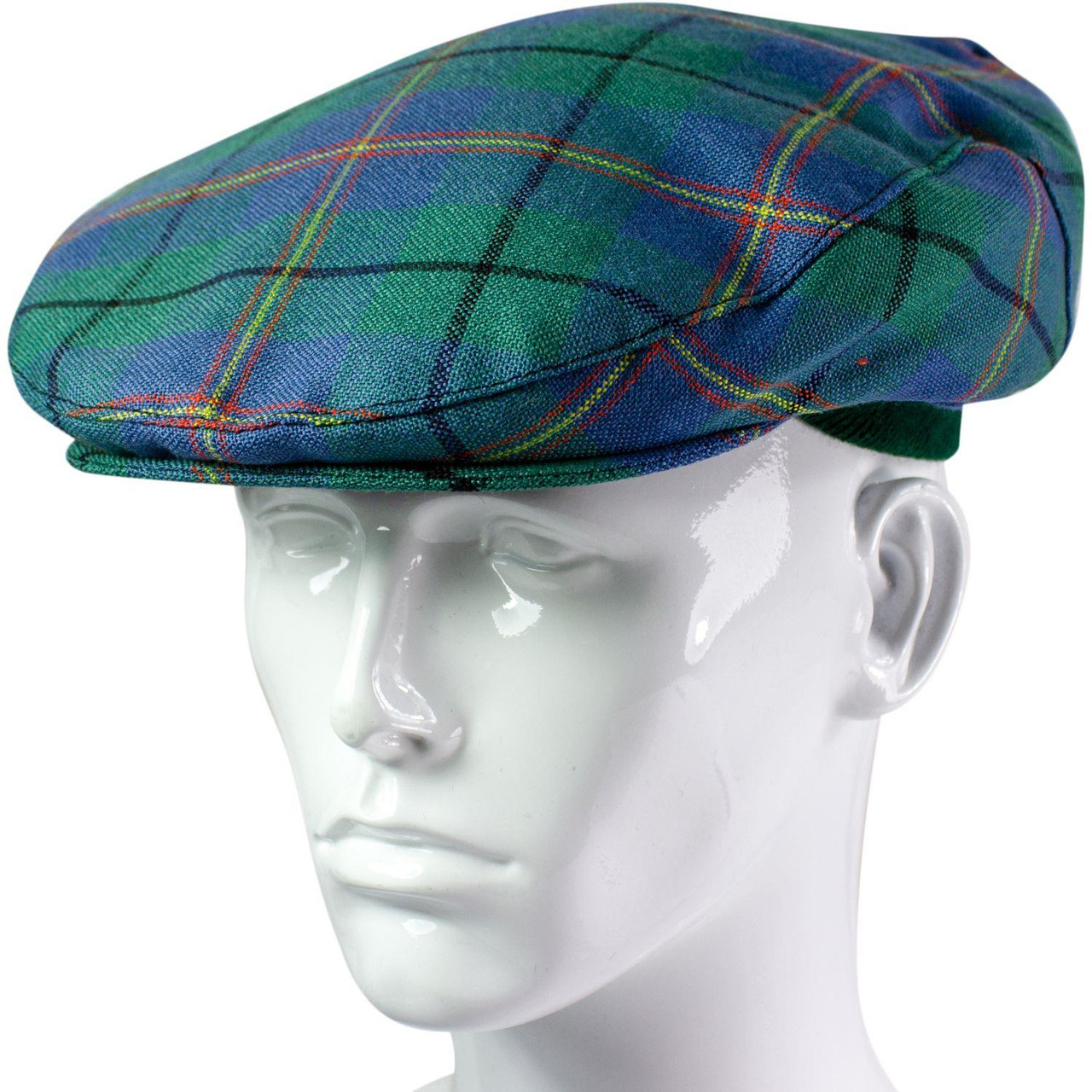 Lambswool Scarf & Flat Cap Matching Gift Set Carmichael Ancient Tartan Plaid One Size