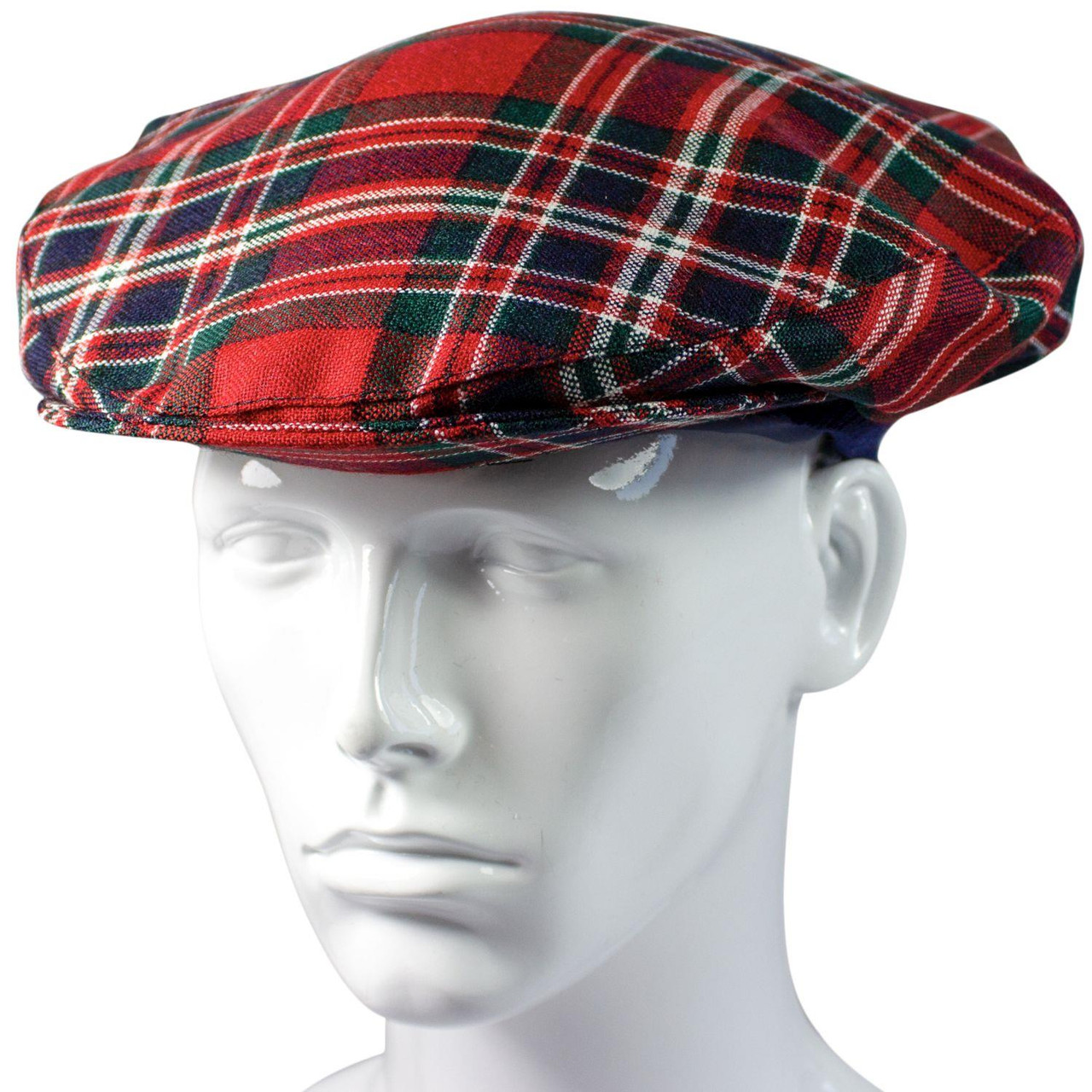 Lambswool Scarf & Flat Cap Matching Gift Set MacFarlane Modern Tartan Plaid One Size