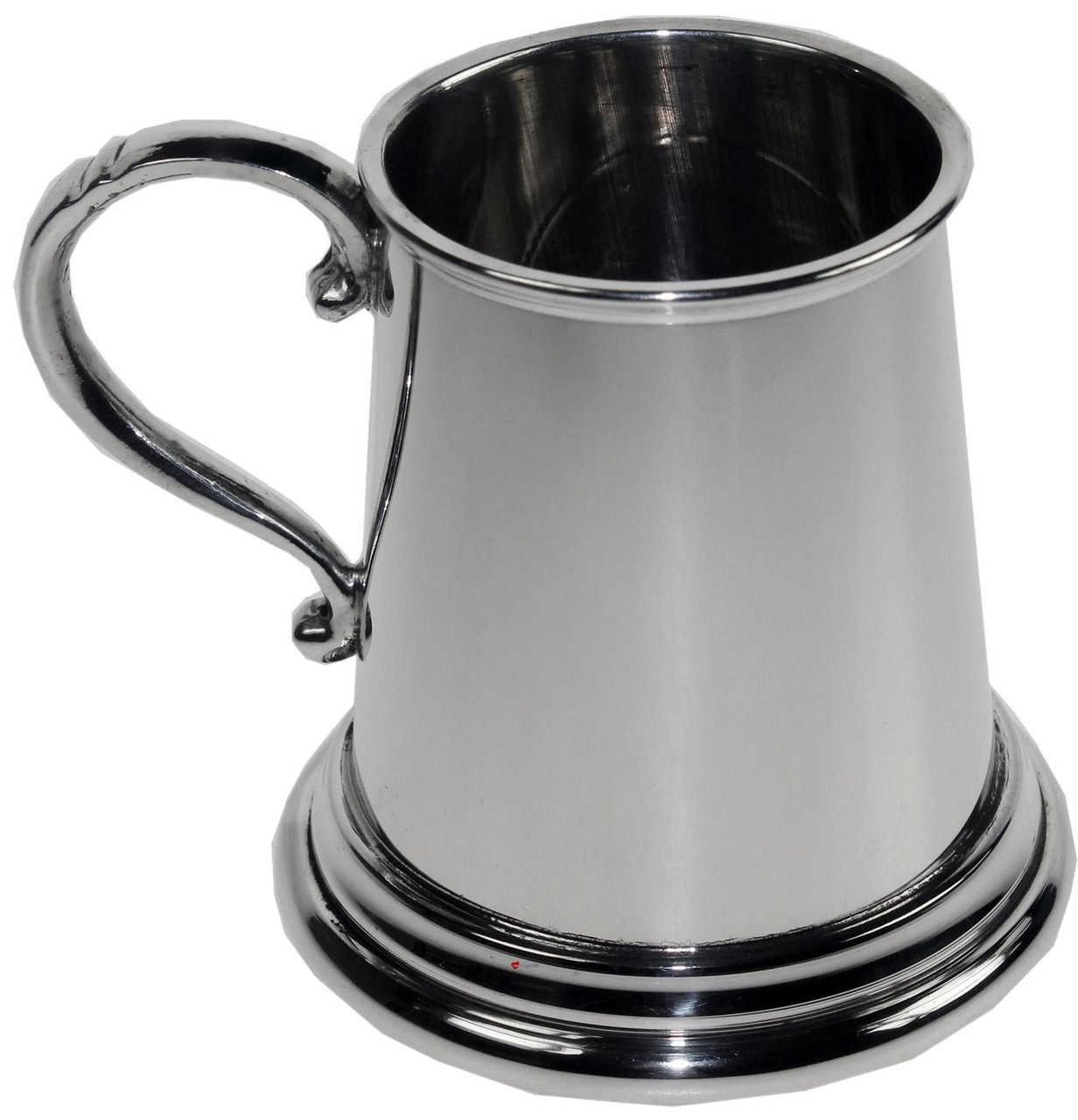 Quarter Pint Baby Christening Celtic Circle Embossed design on front Baby Mug Tankard Pewter Plain Body Scroll Handle Ideal for Engraving Supplied in Satin Presentation Box Made in the UK