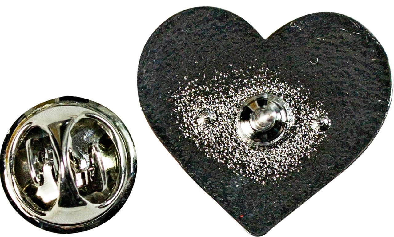 Scottish Crystal Stones Pin Badge Heart shape Saltire Scotland Flag Lapel Pin