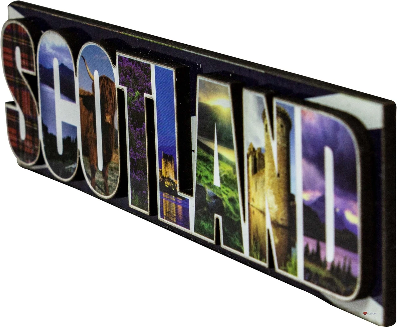 3D Fridge Magnet Scotland Banner Scottish Souvenir Gift Saltire background