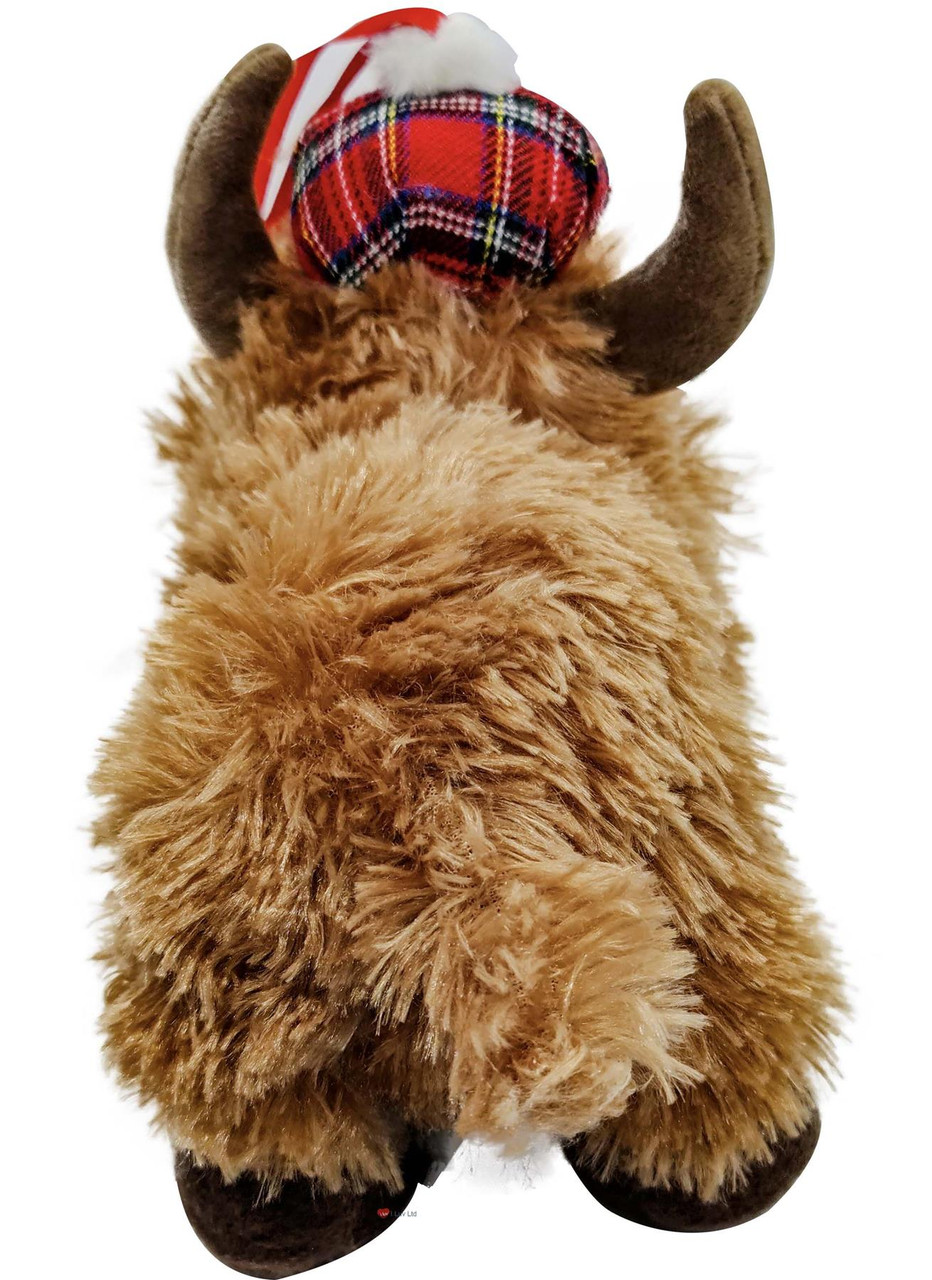 Fluffy Soft Highland Cow Childrens Toy with a Tammy Hat Large