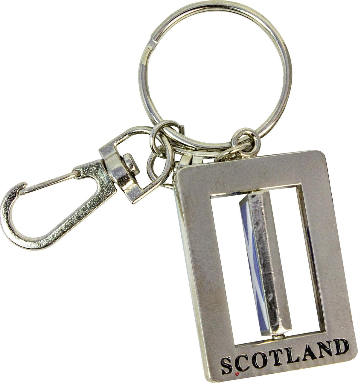 Scottish Spinner Keyring Scottish Saltire Spinning Scotland Keyring