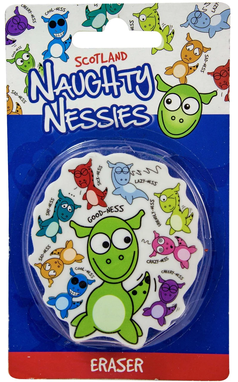 Giant Naughty Nessies Eraser Pencil Rubber Scotland