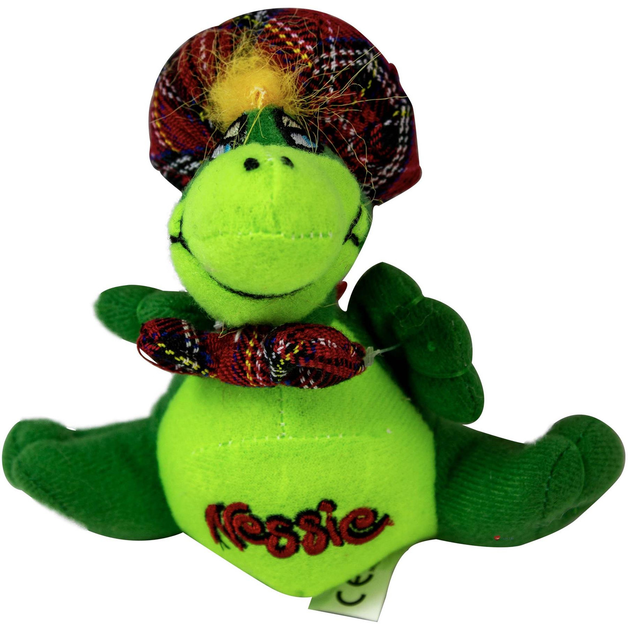 Loch Ness Monster Nessie Mascot Car Window Sucker Wearing a Tammy Hat and Bowtie