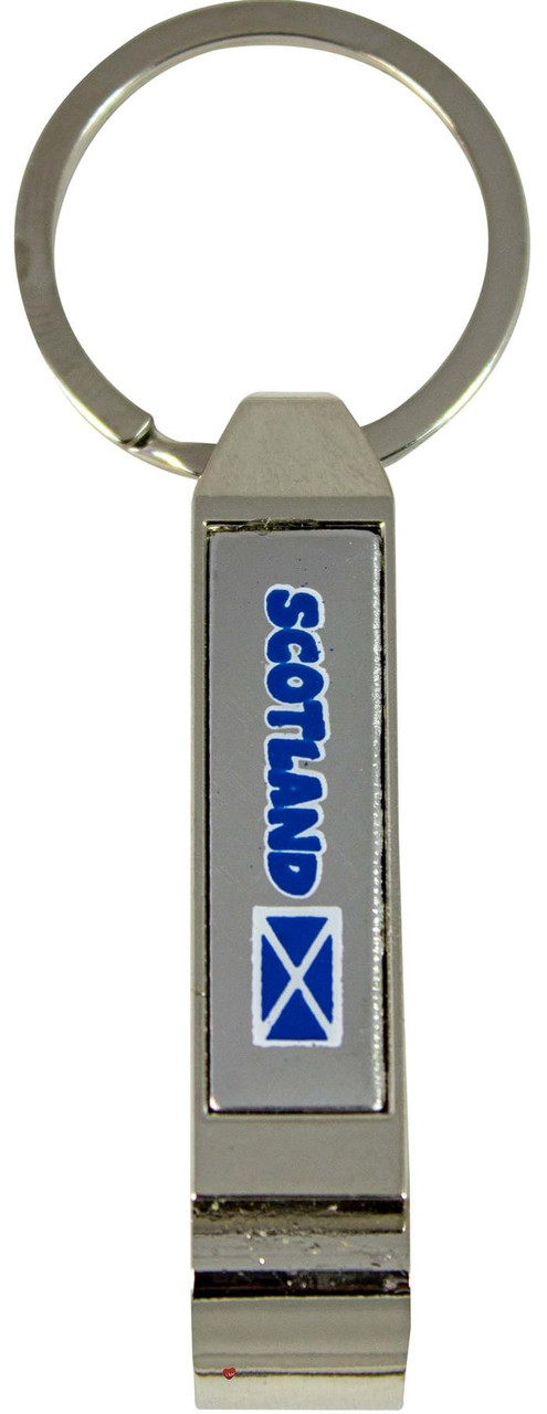 Scottish Keyring Blue Scottish Saltire Useful Bottle Opener on a Keyring