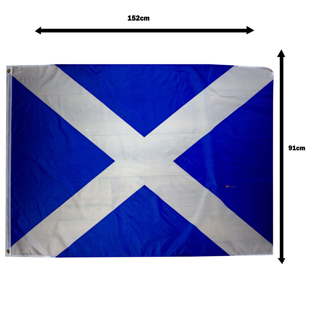 Small Hand Held Flag Saltire Design 9 x 6 inches Scottish Wooden Stick Set of 2