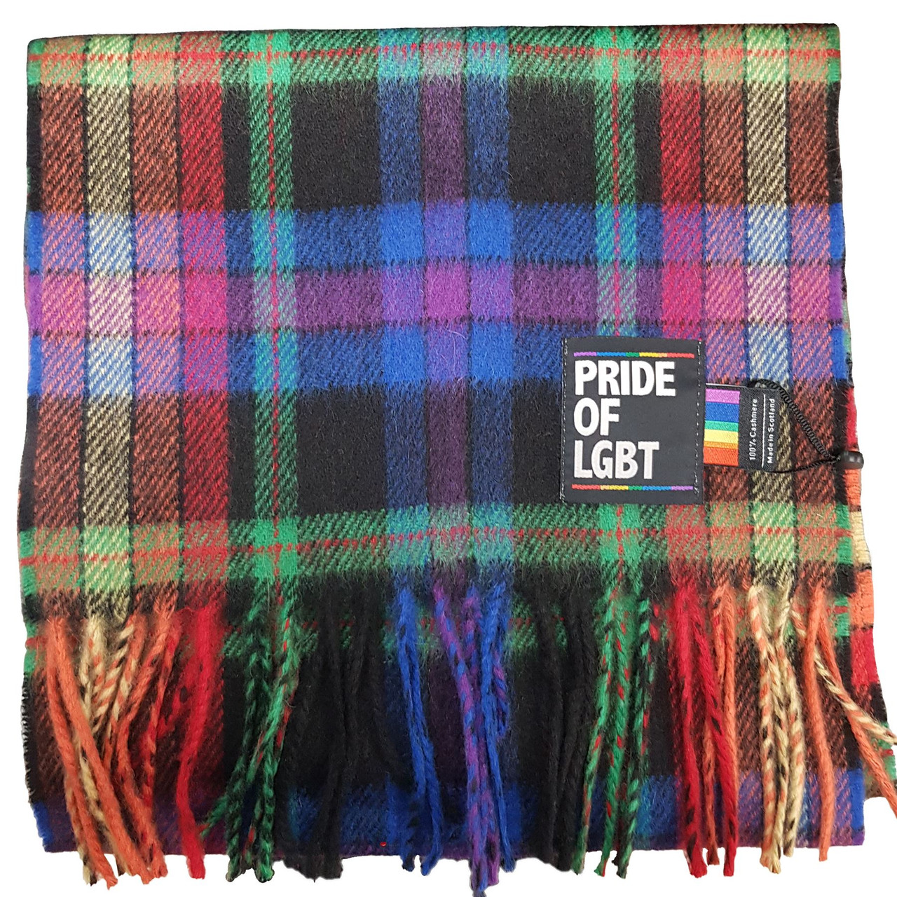 Cashmere Made In Scotland Pride of LGBT Tartan Scarf
