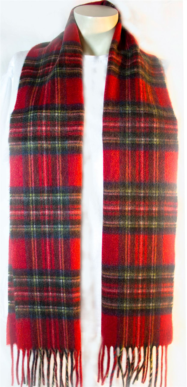 Scottish Soft Cashmere Scarf Stewart Royal Modern Tartan