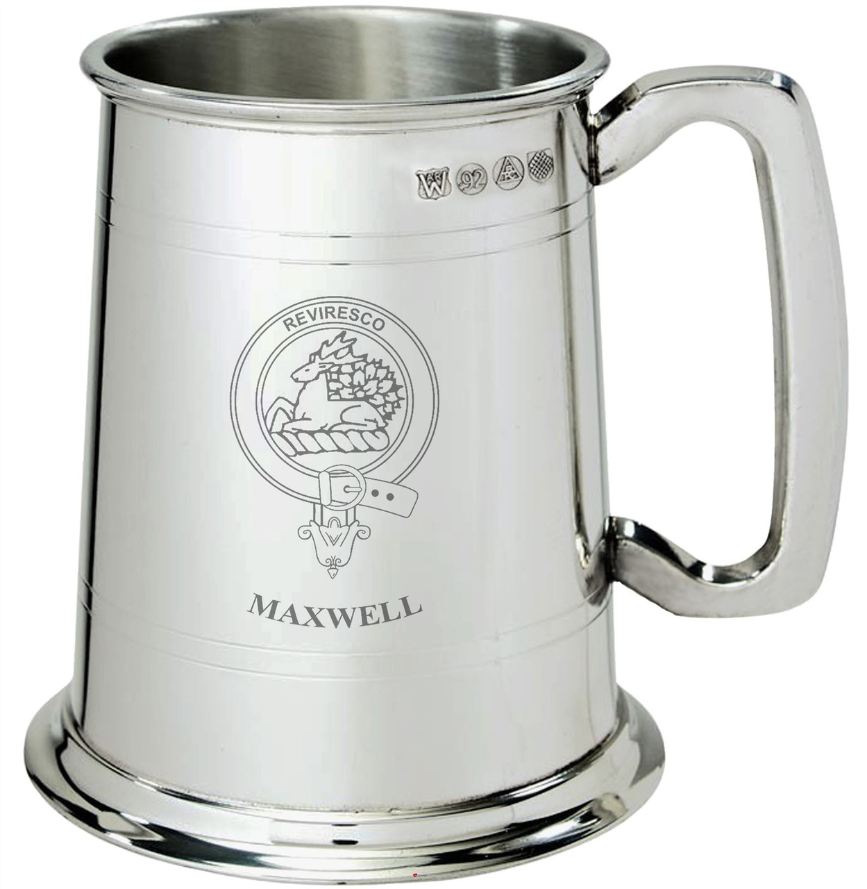 Maxwell Clan Crest Tankard 1 Pint Pewter