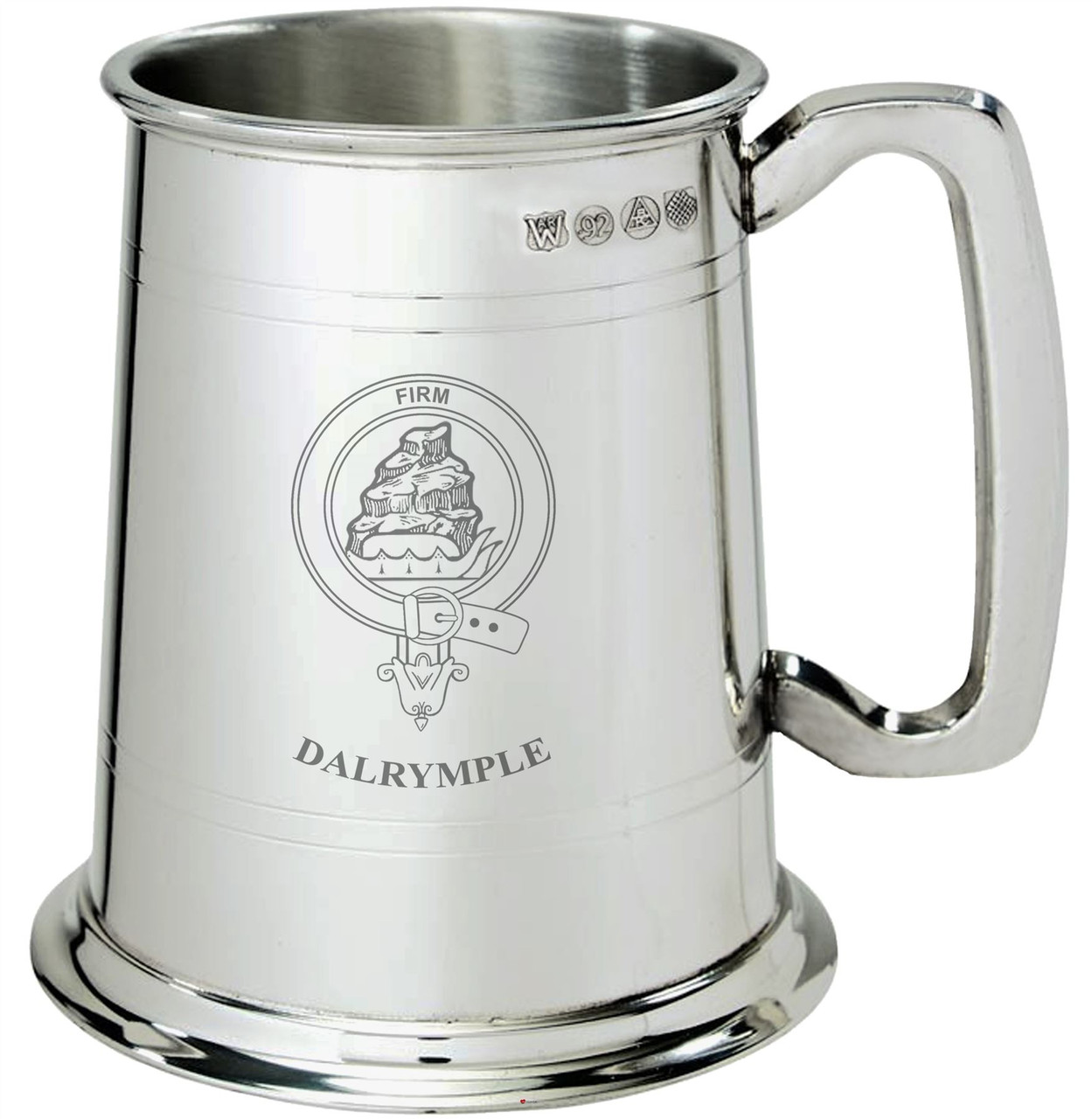 Dalrymple Clan Crest Tankard 1 Pint Pewter