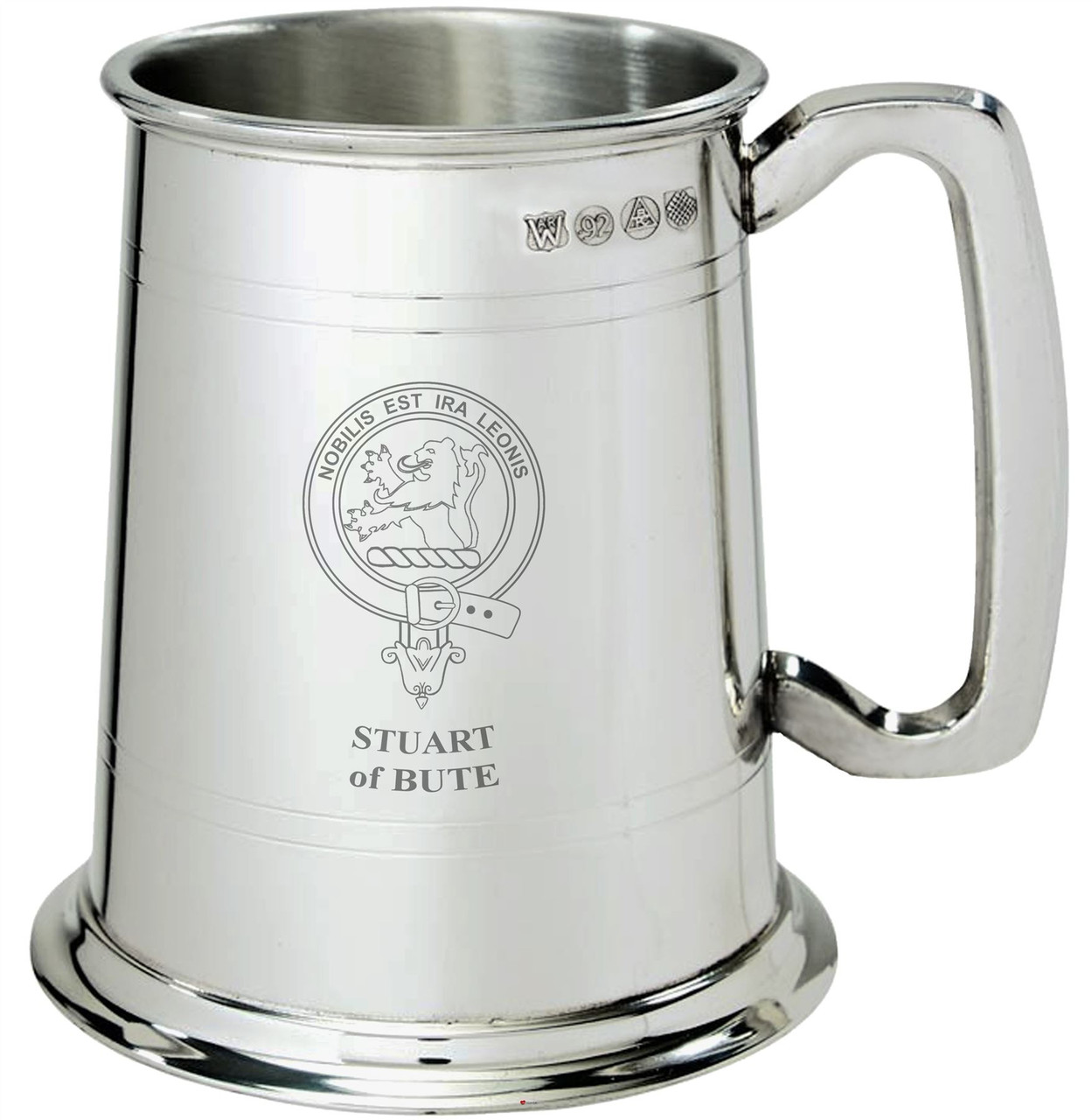 Stuart of Bute Clan Crest Tankard 1 Pint Pewter