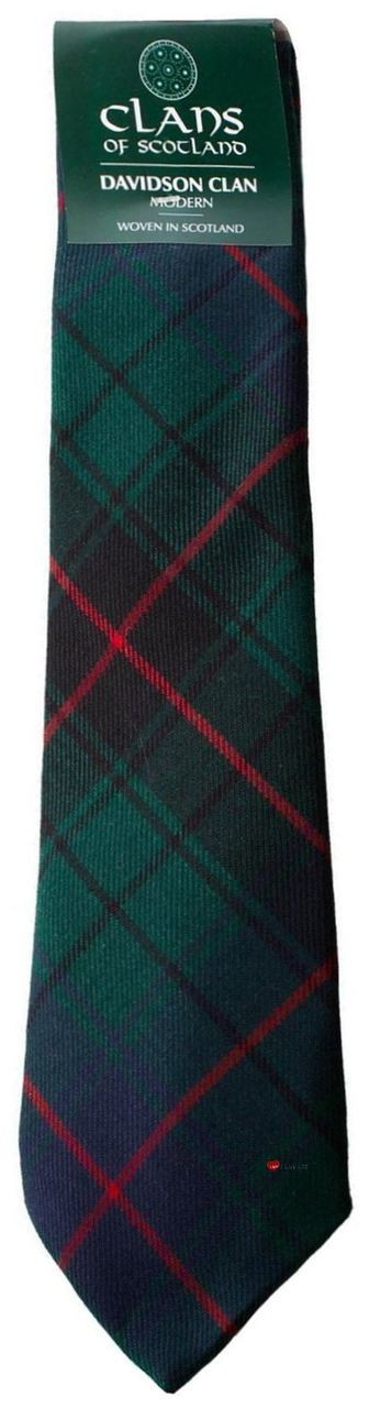 Davidson Clan 100% Wool Scottish Tartan Tie