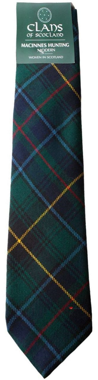 MacInnes Hunting Clan 100% Wool Scottish Tartan Tie